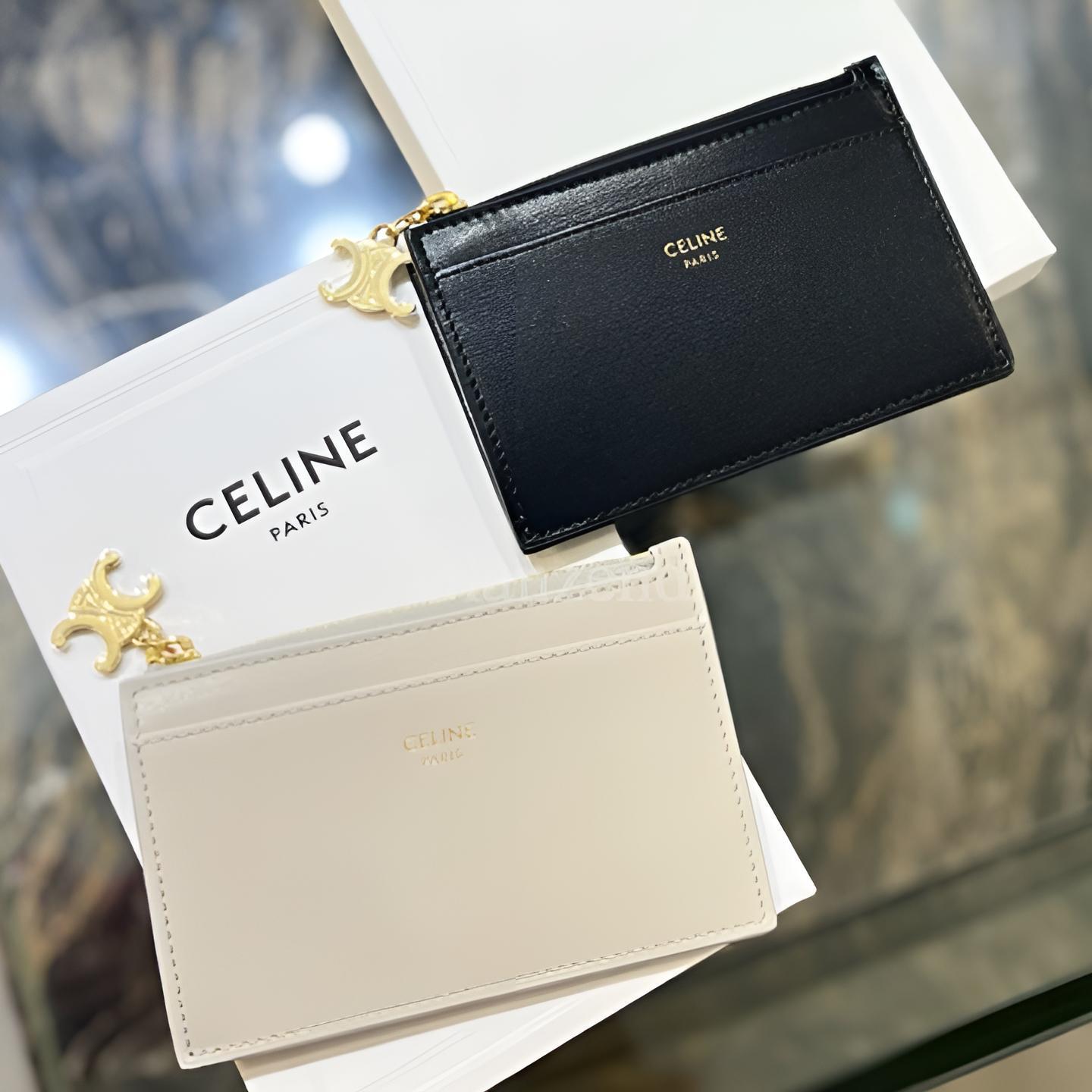 ☆大人気☆【CELINE】トリオンフ ジップ付き カードホルダー (CELINE
