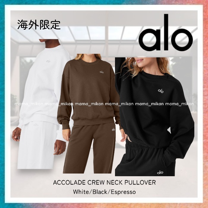 M*Y様 Alo Yoga ハーフジップ Mサイズ トレーナータグ付き ブラック