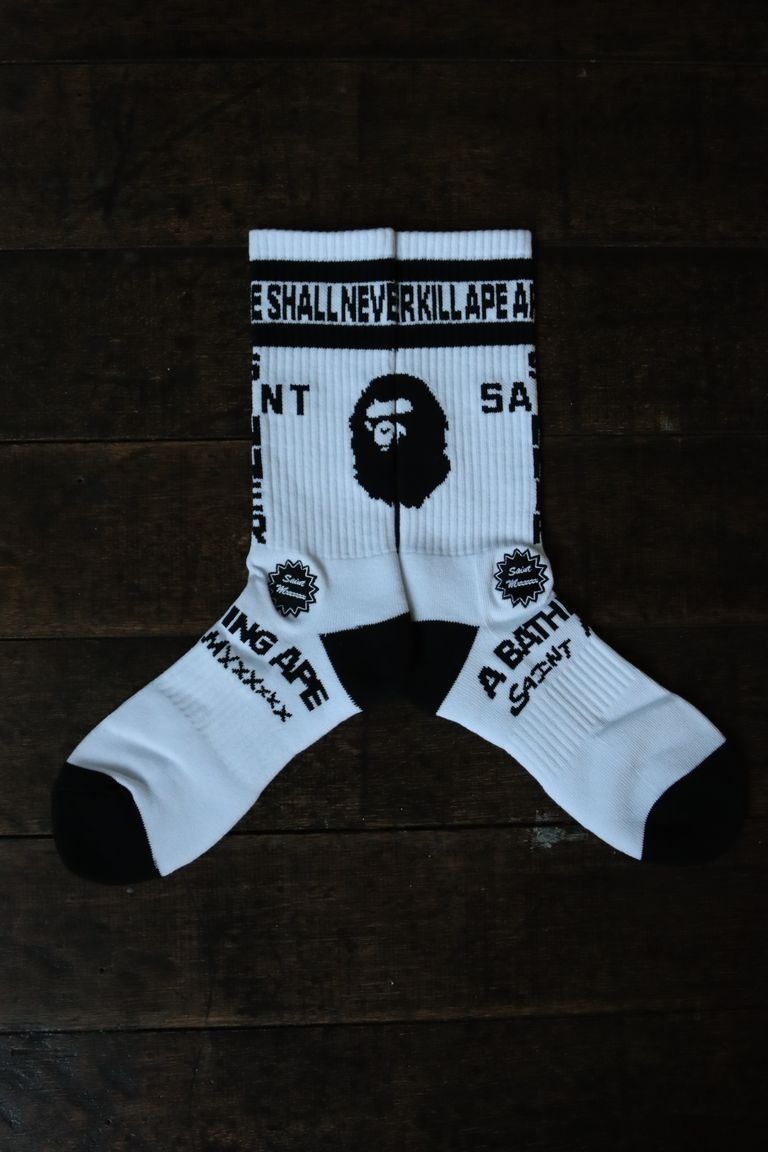 セントマイケル】 24SS BAPE コラボソックス (Saint Mxxxxxx/靴下