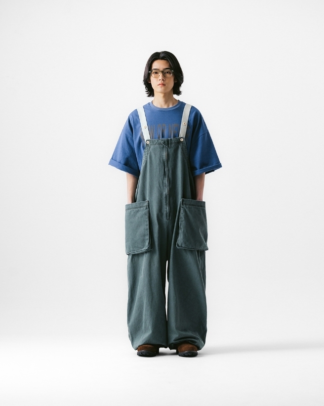 ANGLAN】24SS☆ [AG] Side Pocket Twill Balloon Overall (ANGLAN