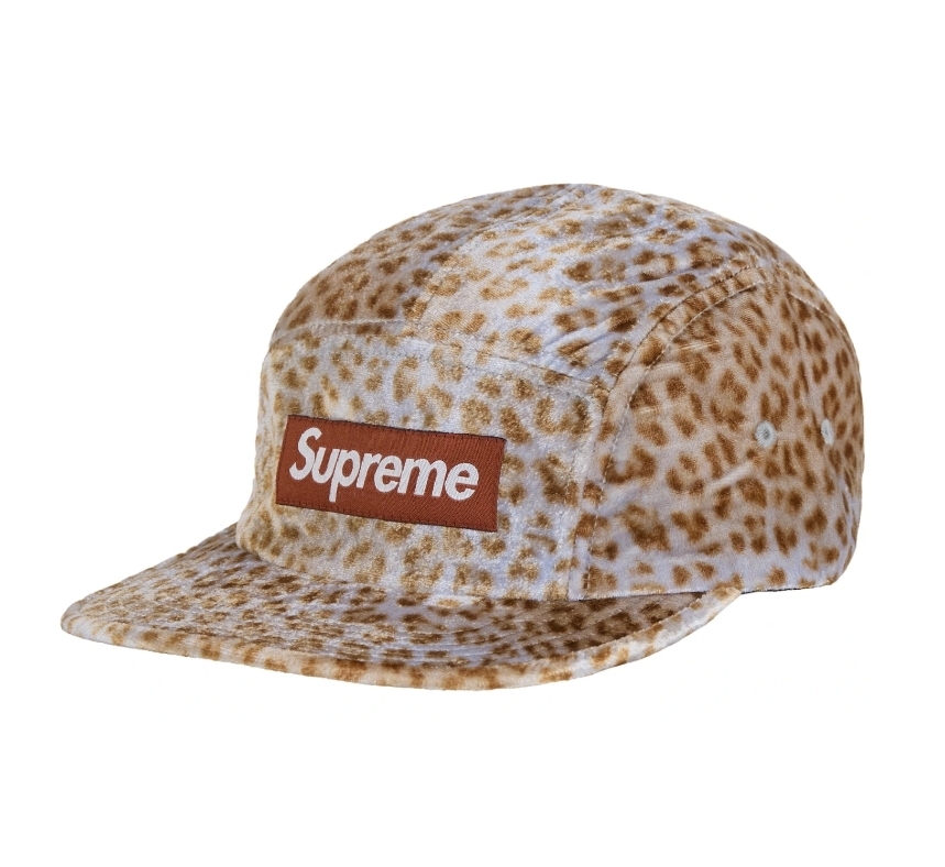☆24SS WEEK9☆Supreme Leopard Velvet Camp Cap (Supreme/キャップ