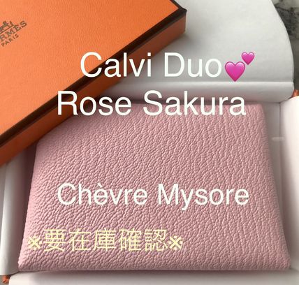 ピンク系 HERMES Calvi(エルメス カルヴィ) カードケース・名刺入れ