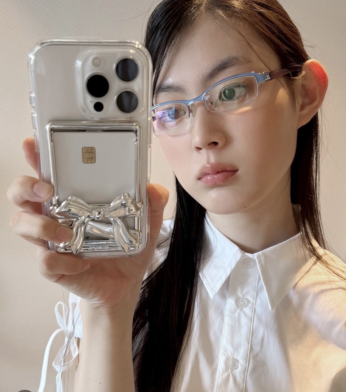 韓国かわいい【STANDOIL】Bow Card Holder Magsafeカードケース (STAND