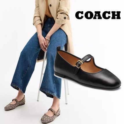 ブラウン（茶色）系 24cm Coach(コーチ) フラットシューズ(レディース