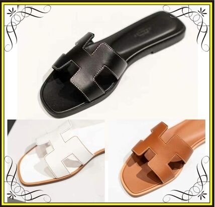 ホワイト（白）系 HERMES Oran(エルメス オラン) サンダル・ミュール