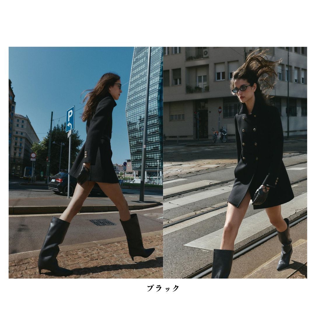 ZARA】NEW ウール混紡ショート丈ダブルブレストコート (ZARA/コート