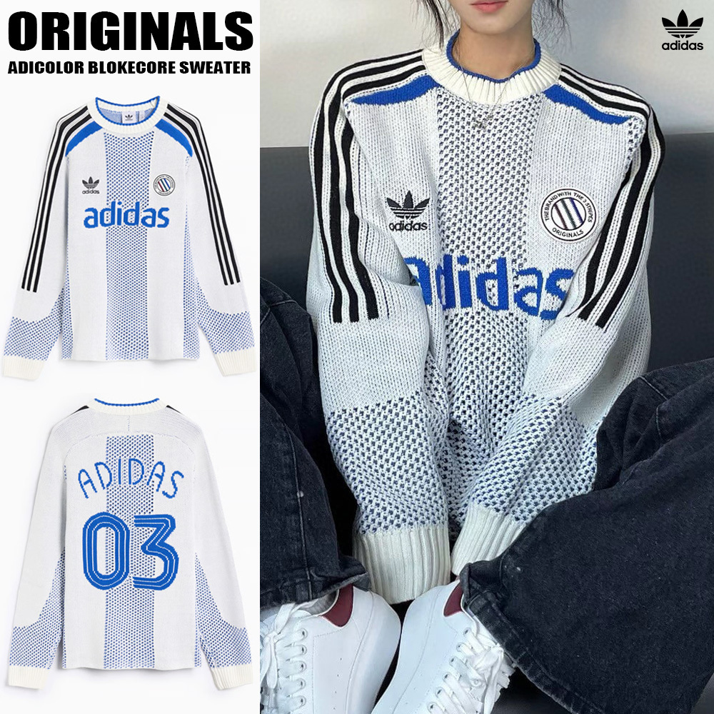 ADIDAS ORIGINALS〉☆UNISEX PULLOVER KNIT☆韓国人気☆ (adidas