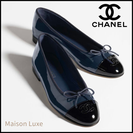 ネイビー（紺）系 CHANEL(シャネル) バレエシューズ(レディース