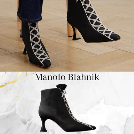 Manolo Blahnik(マノロブラニク) ショートブーツ・ブーティ(レディース