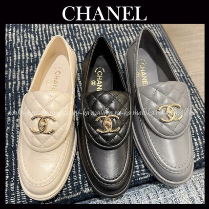 グレー（灰色）系 CHANEL(シャネル) ローファー・オックスフォード
