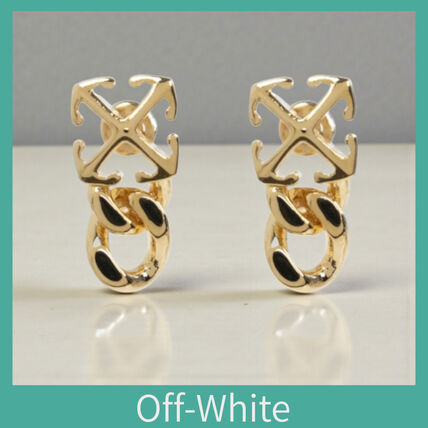 ゴールド（金色）系 Off-White(オフホワイト) ピアス(メンズ