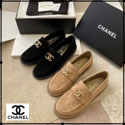ベージュ系 CHANEL(シャネル) ローファー・オックスフォード