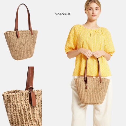 ベージュ系 Coach(コーチ) かごバッグ(レディース) - ブランド通販のBUYMA