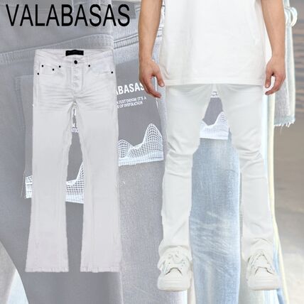ホワイト（白）系 VALABASAS(ヴァラバサス) デニム・ジーパン(メンズ
