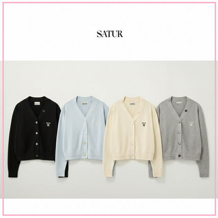 韓国 グレー（灰色）系 M SATUR(セター) カーディガン(レディース