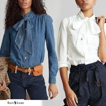 新作セールポロラルフローレンタイネックブラウスシャツ (Ralph Lauren