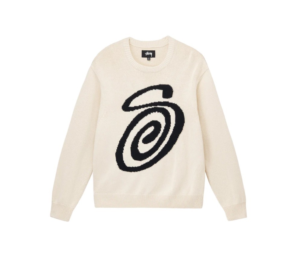 ☆【STUSSY】☆Stussy Curly S Sweater Natura.l☆ニット☆ (STUSSY