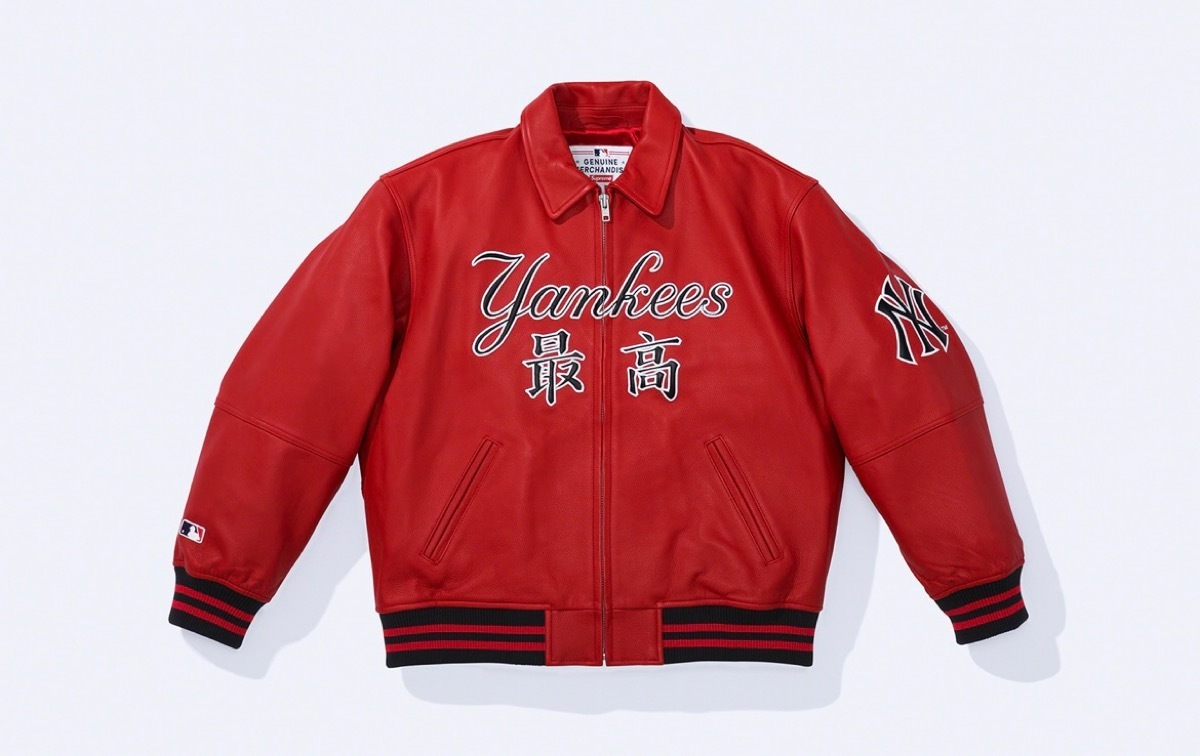 Supreme new york yankees kanjiレザージャケット パンツ (Supreme