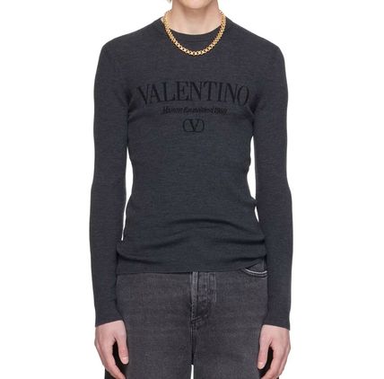 グレー（灰色）系 VALENTINO(ヴァレンティノ) ニット・セーター(メンズ