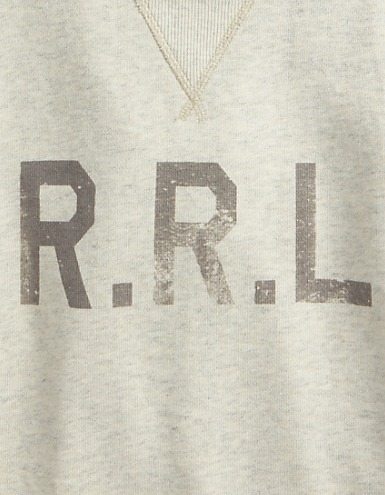 希少☆ RRL(ダブルアールエル) ロゴ スウェットシャツ (RRL/スウェット