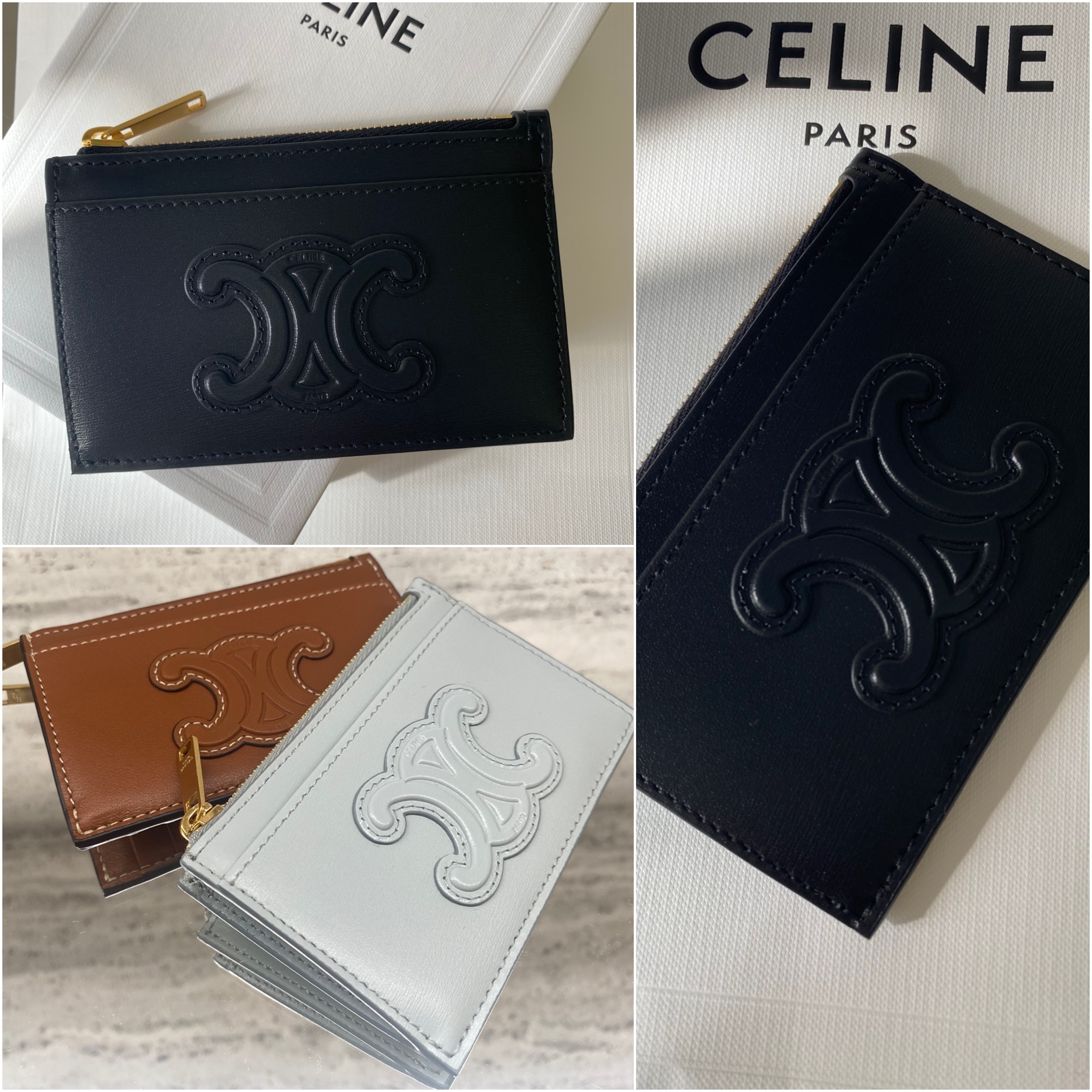 CELINE【入手困難】CUIR TRIOMPHE☆コイン & カードポーチ☆全色
