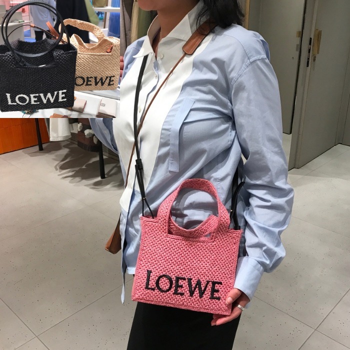 限定生産【LOEWE】フォント トート ミニ（ラフィア） ☆2色 (LOEWE