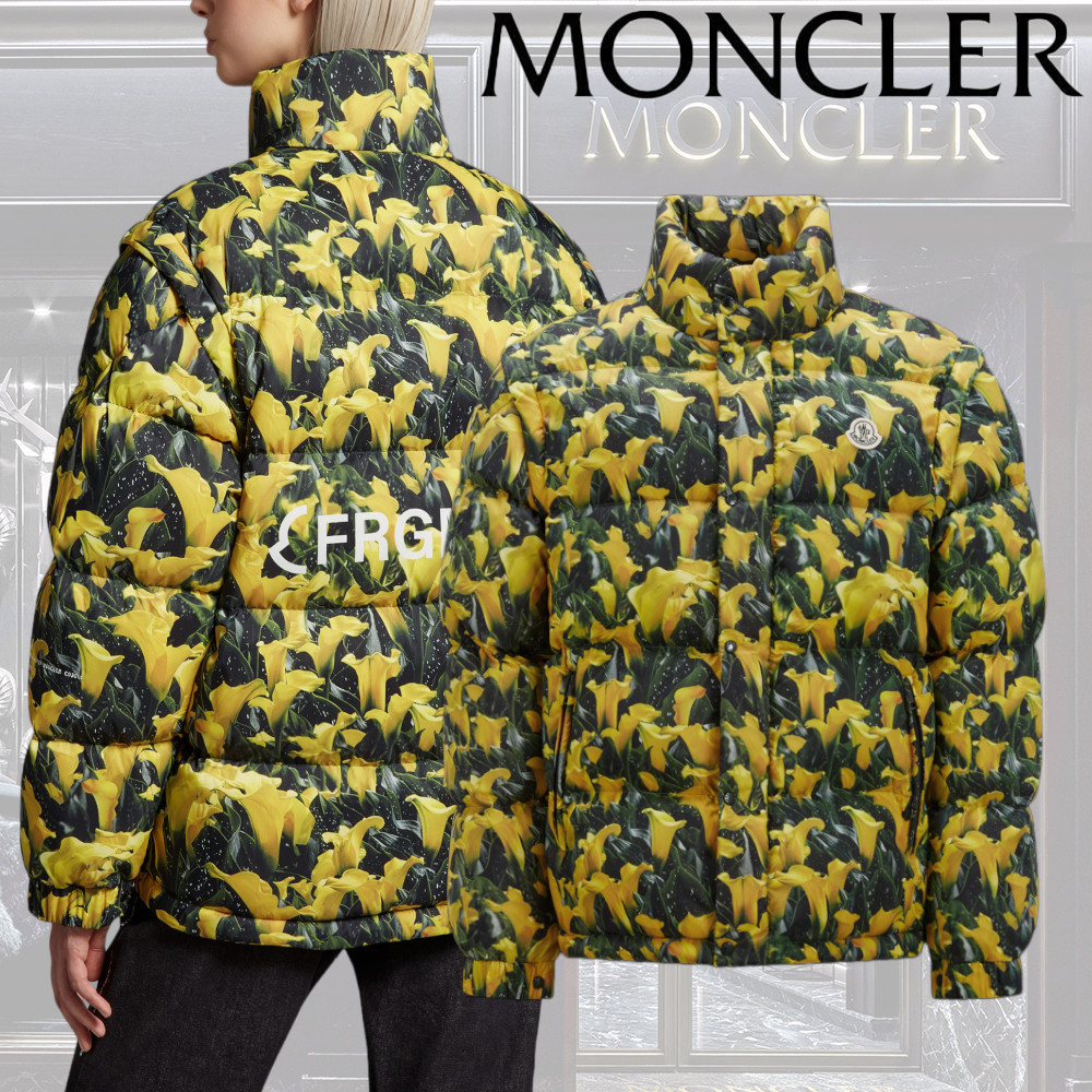 MONCLER】Anthericumダウンジャケット 花柄 ロゴ 2way ベスト (MONCLER
