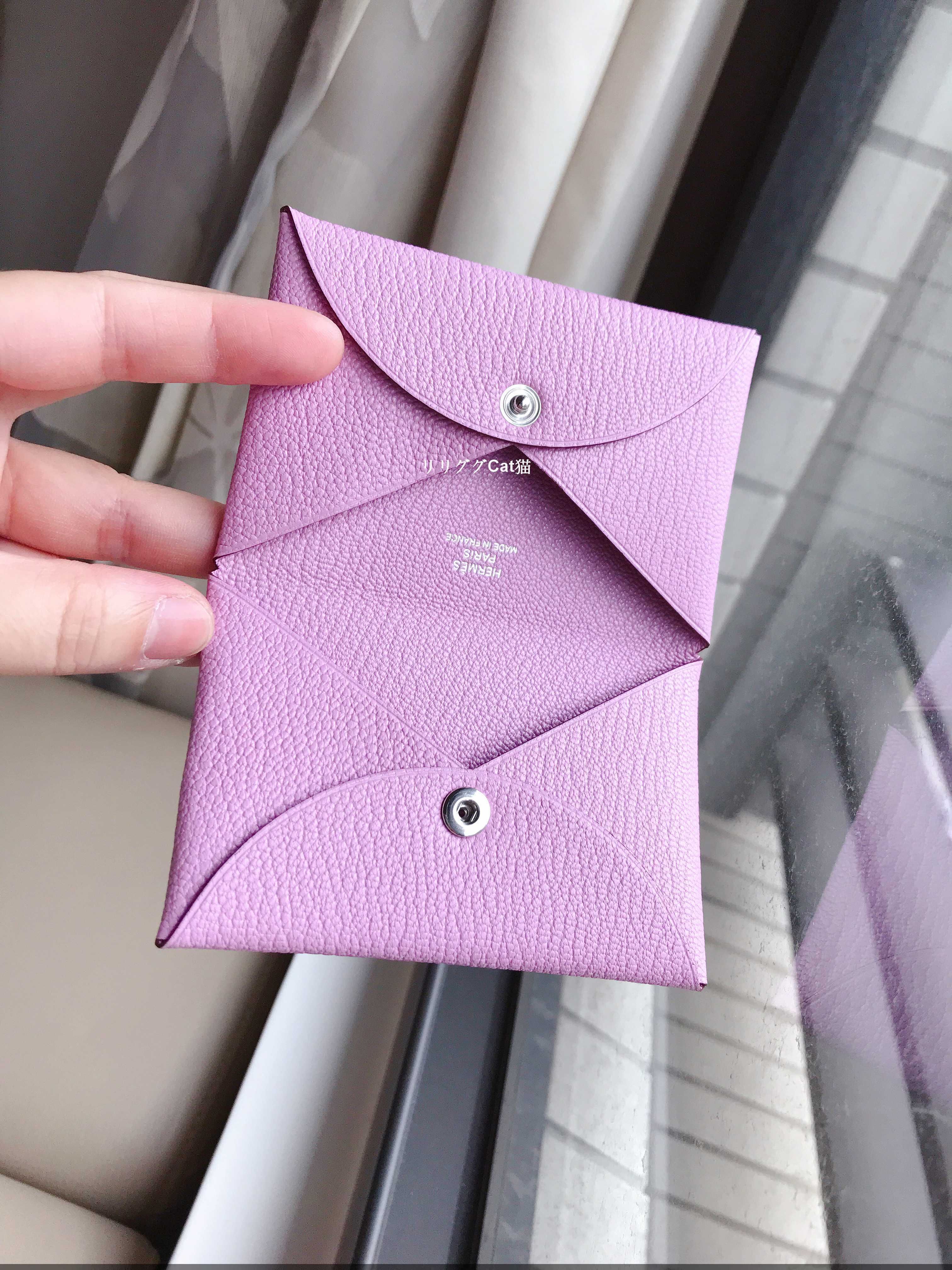 エルメス)モーヴ・シルベストル☆カルヴィ☆カードケース (HERMES