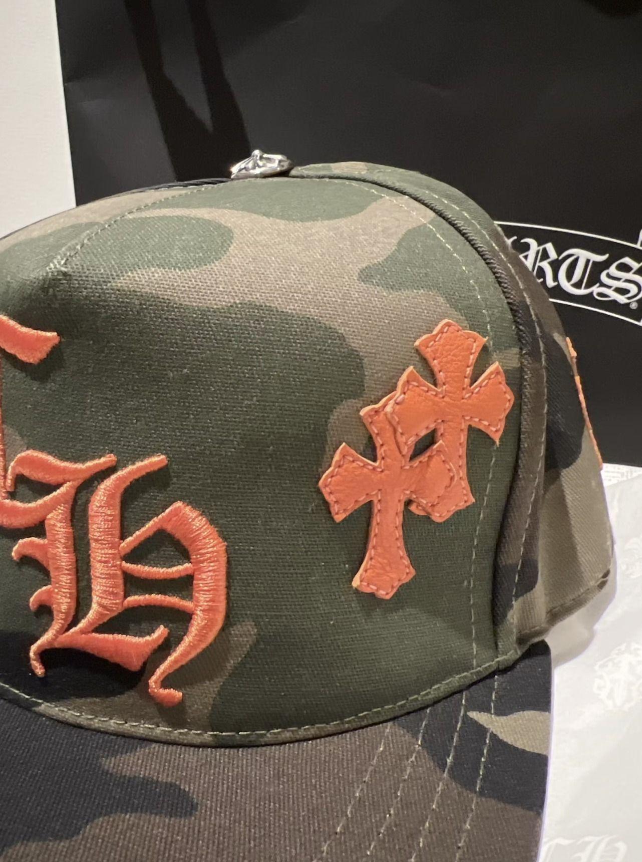 Chrome Hearts†☆入手困難☆レザークロスパッチ キャップ (CHROME