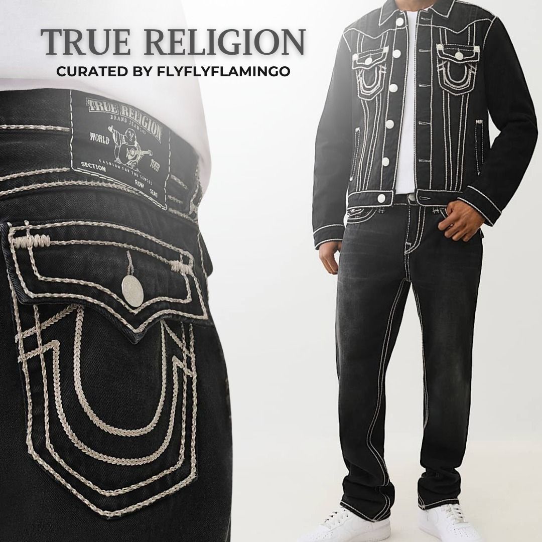 TRUE RELIGION】ブラック デニムジャケット&スキニージーンズ (TRUE