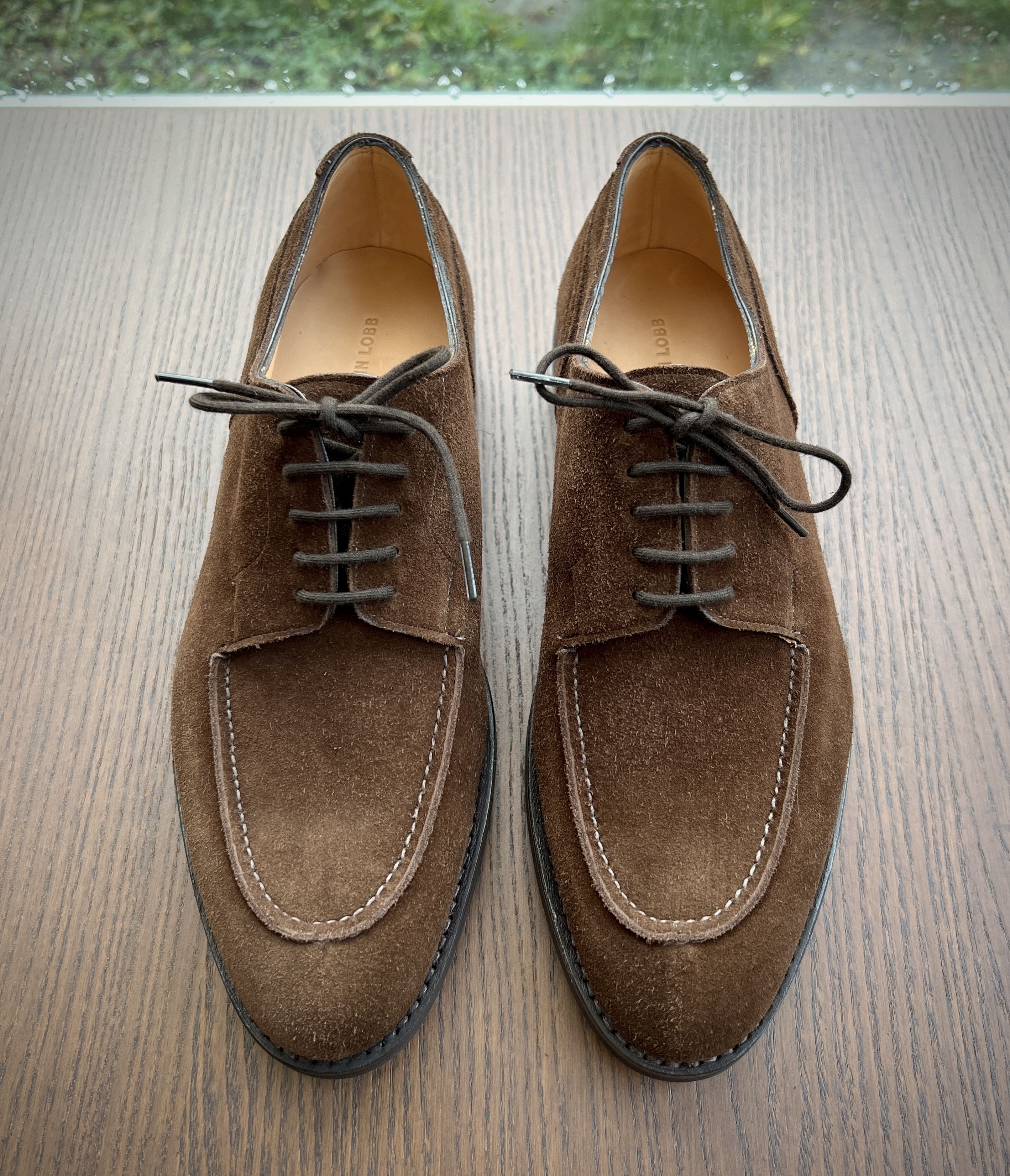 JOHN LOBB HARLYN ダークブラウンスエード UK6E ラバーソール (John