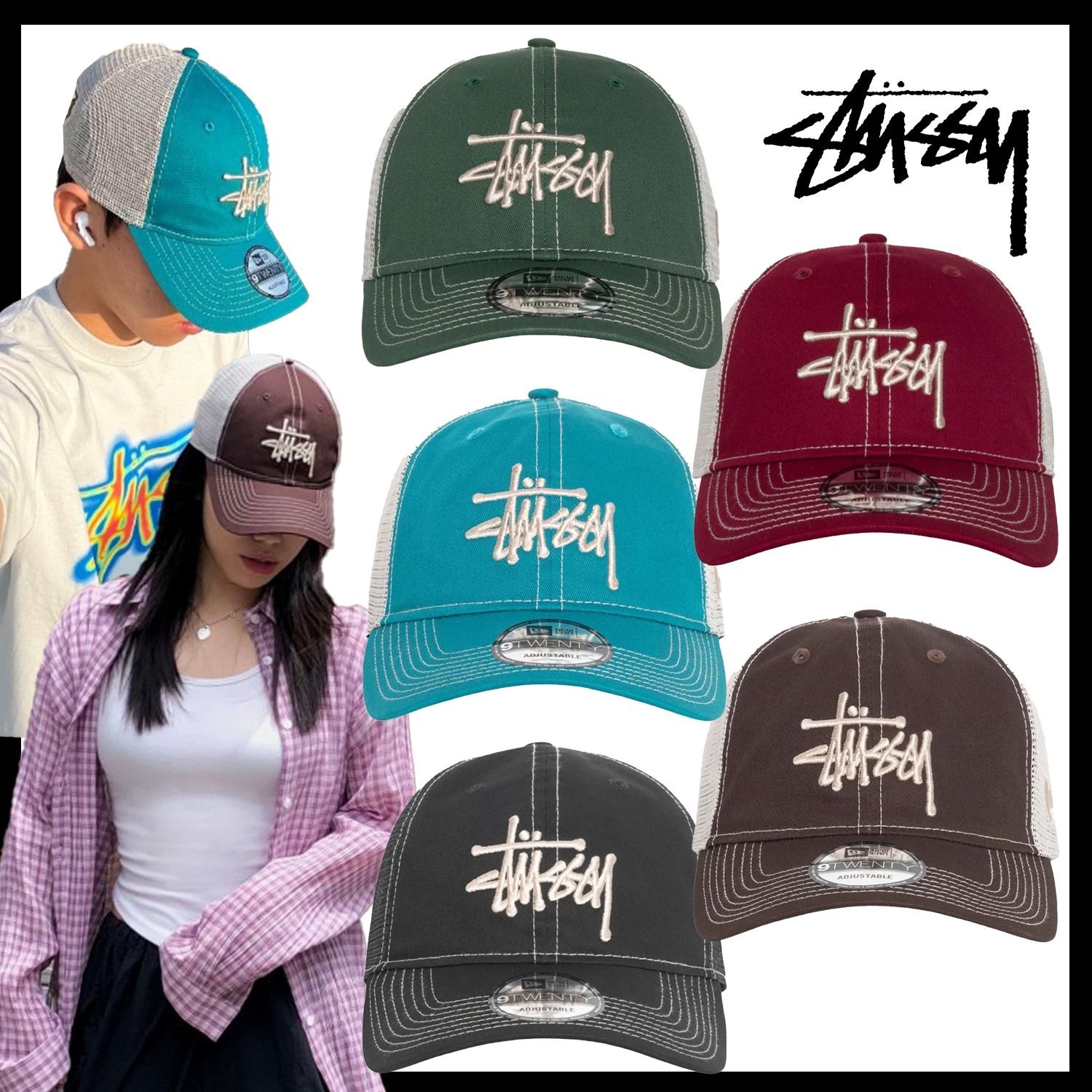 STUSSY】New Era☆ 9Twenty Basic Trucker / 追跡付 (STUSSY/キャップ