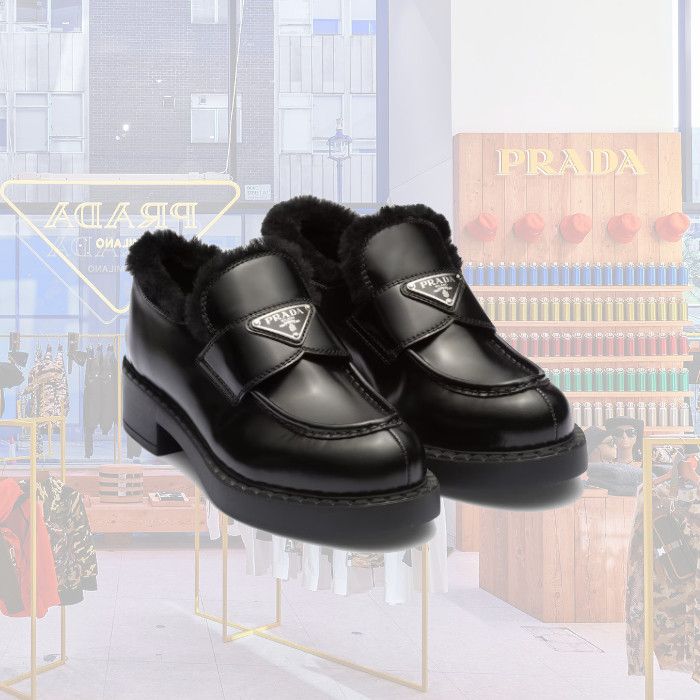 24AW】ブラッシュドレザーローファー◇プラダ◇ (PRADA/ローファー