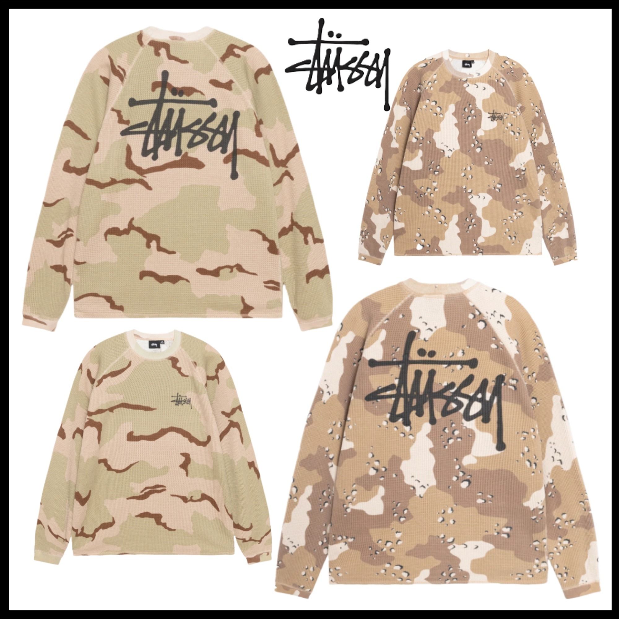 国内発送【STUSSY】BASIC STUSSY THERMAL カモ ロンT / Tシャツ