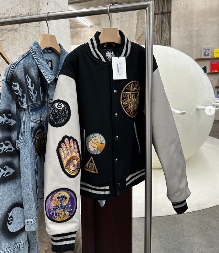 Stussy x Dries Van Noten】 Varsity Jacket Black (STUSSY/アウター