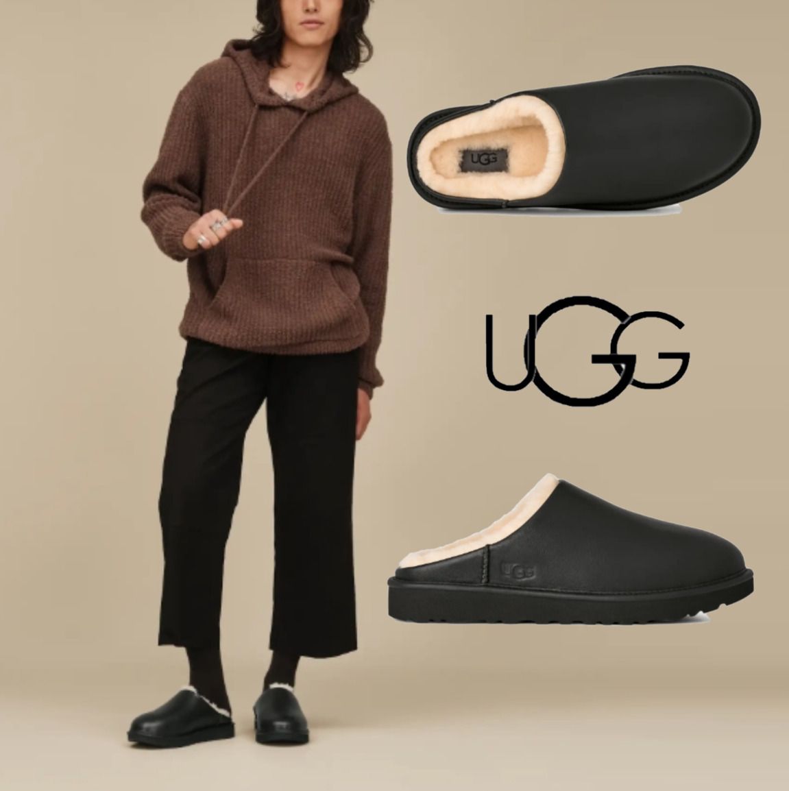 UGG】Classic Slip-On Noir☆ 長時間の歩行も快適 スリッポン (UGG/靴