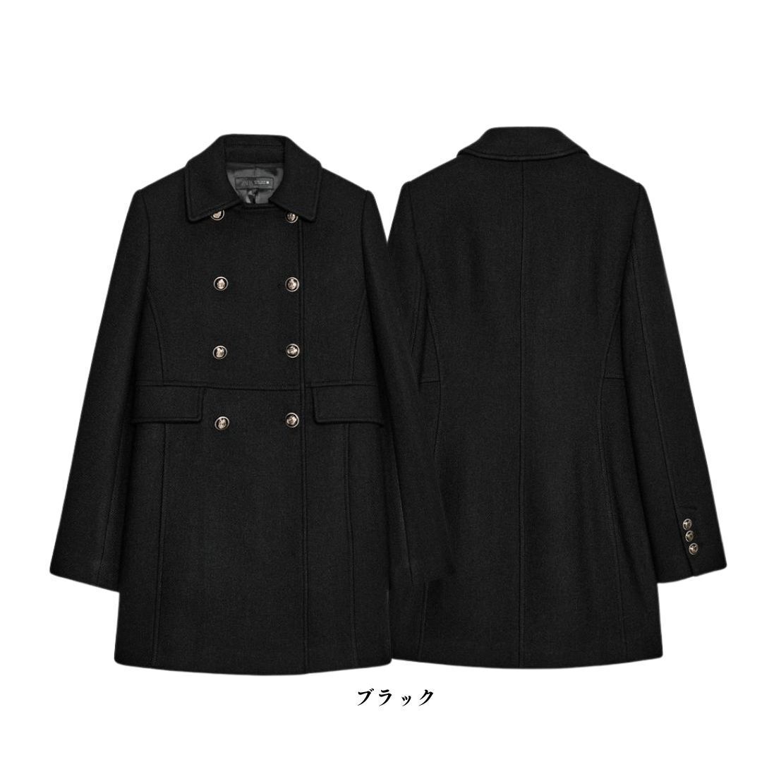 ZARA】NEW ウール混紡ショート丈ダブルブレストコート (ZARA/コート