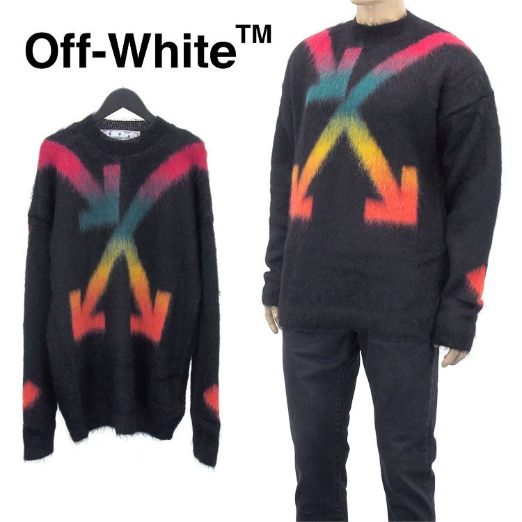 Off-White モヘアニット レインボー OMHA036E20KNI002-1087 (Off-White