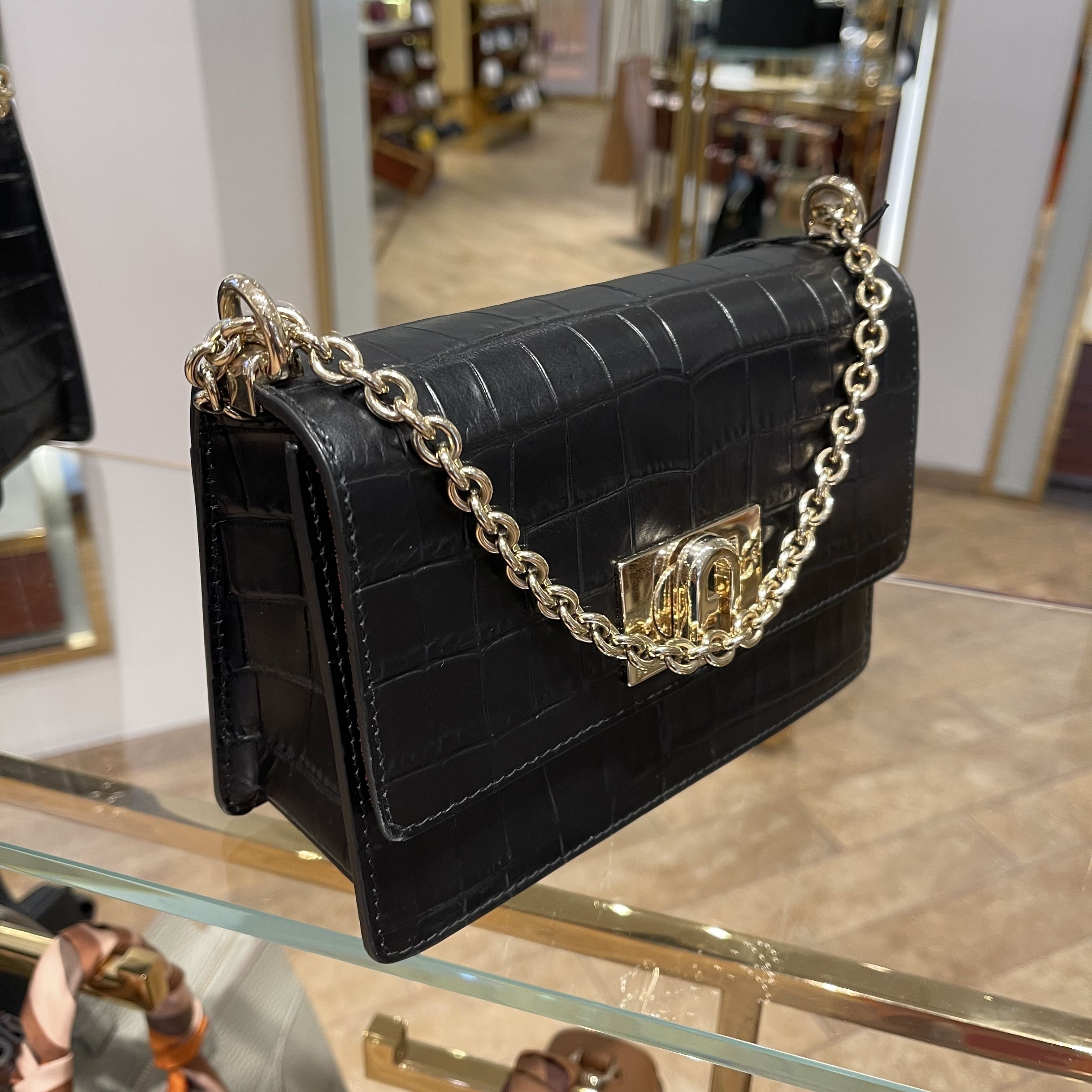 FURLA] 最終SALE!! クロコ型押し 1927 mini crossbody (FURLA