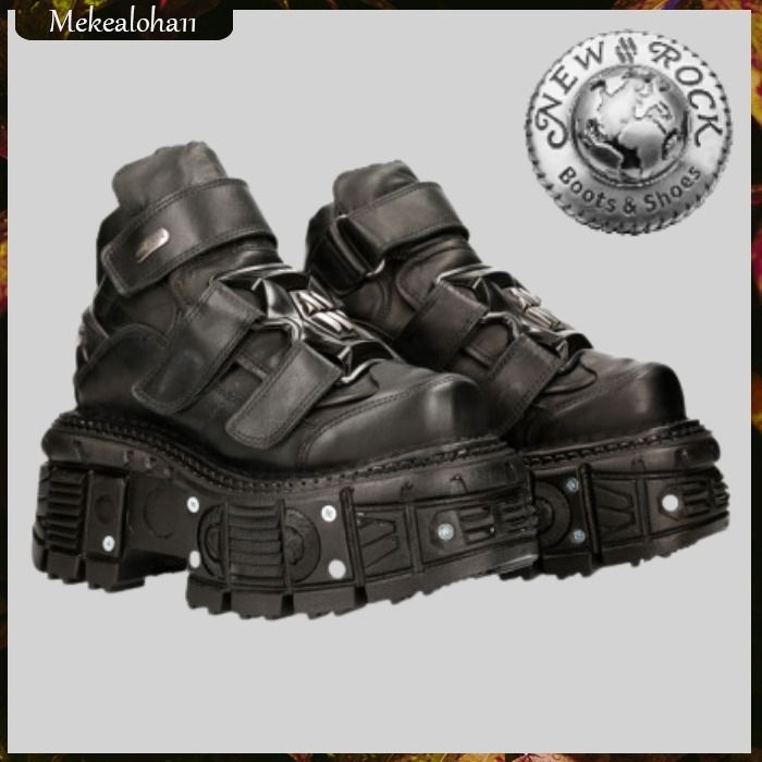 New Rock☆アンクルブーツブラックインパーフェクトM-TANK008-C2