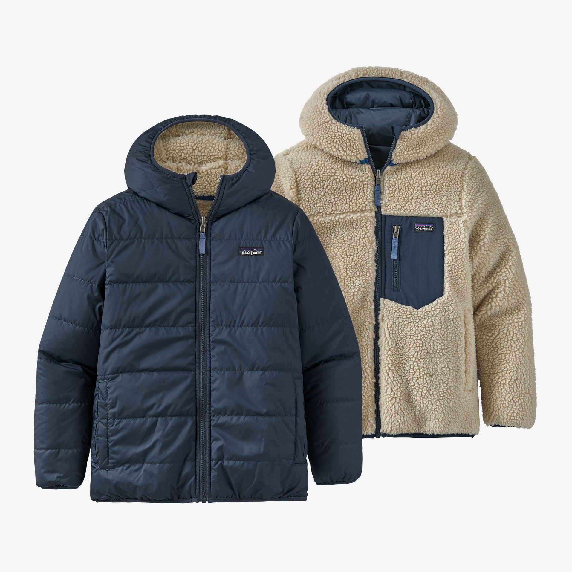 大人もOK！【patagonia】ボーイズ・リバーシブル・フーディ (Patagonia