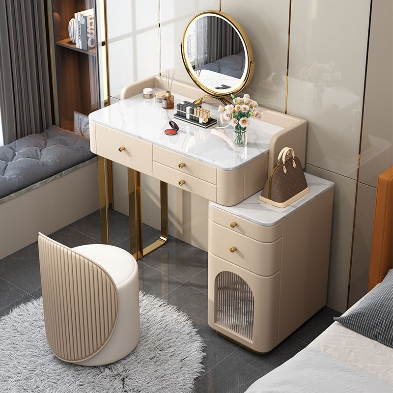 4点セット☆北欧のモダンシンプル 鏡台・ドレッサー 高級感 4色 (鏡台