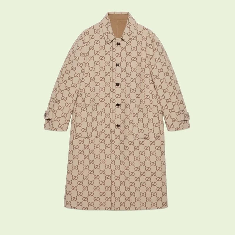 GUCCI/グッチ 】エレガント◇リバーシブル GG ウールコート (GUCCI