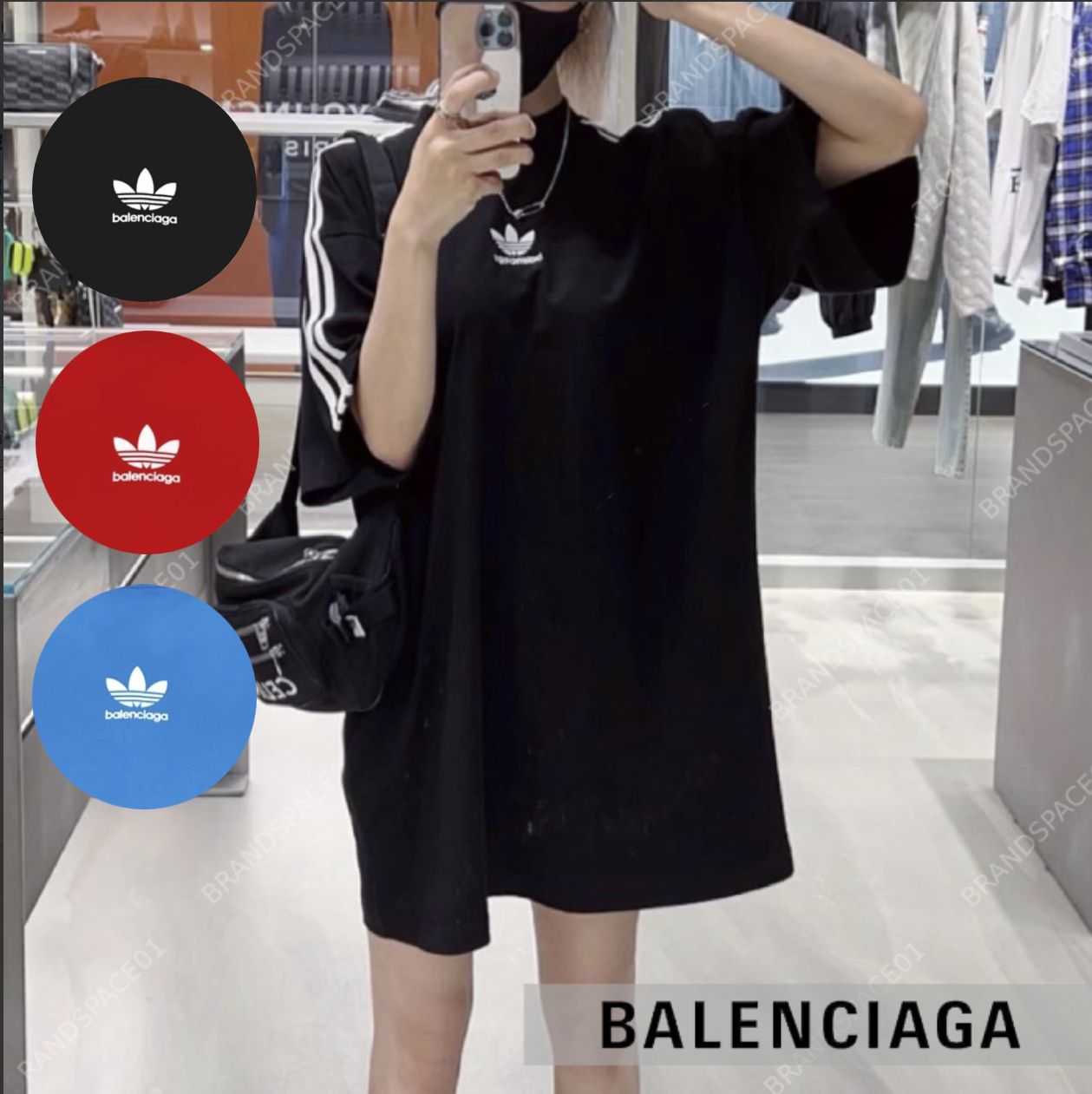 コラボ【BALENCIAGA】× adidas オーバーサイズ Tシャツ (BALENCIAGA/T