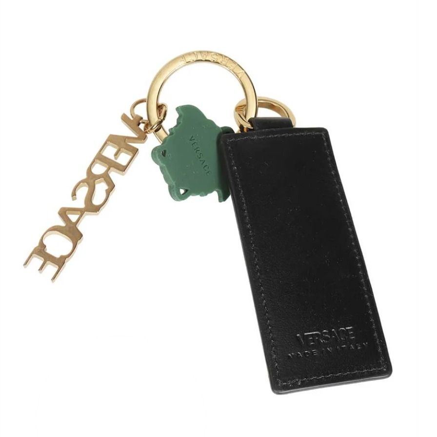 VERSACE ヴェルサーチ GREEK&MEDUSA レザータイプ キーホルダー