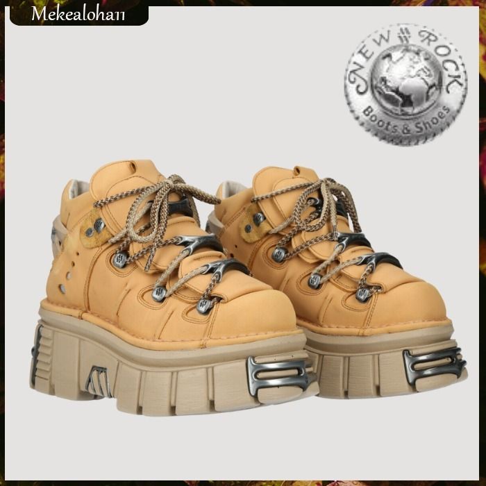 NEW ROCK☆M-106-C151 厚底ブーツ イエロー【関税送料込】 (NEWROCK