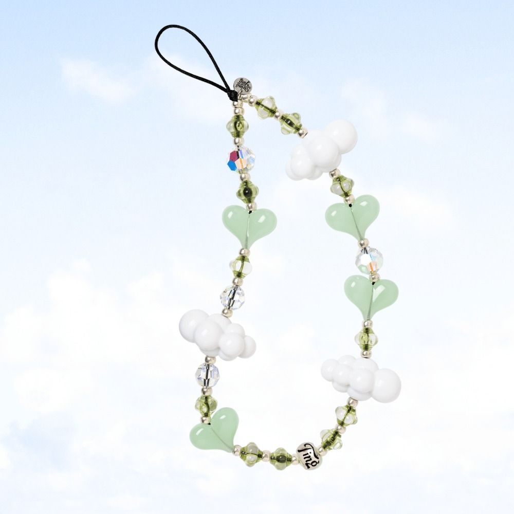 ♢String Ting♢スマホストラップ 雲xハート (String Ting/テック