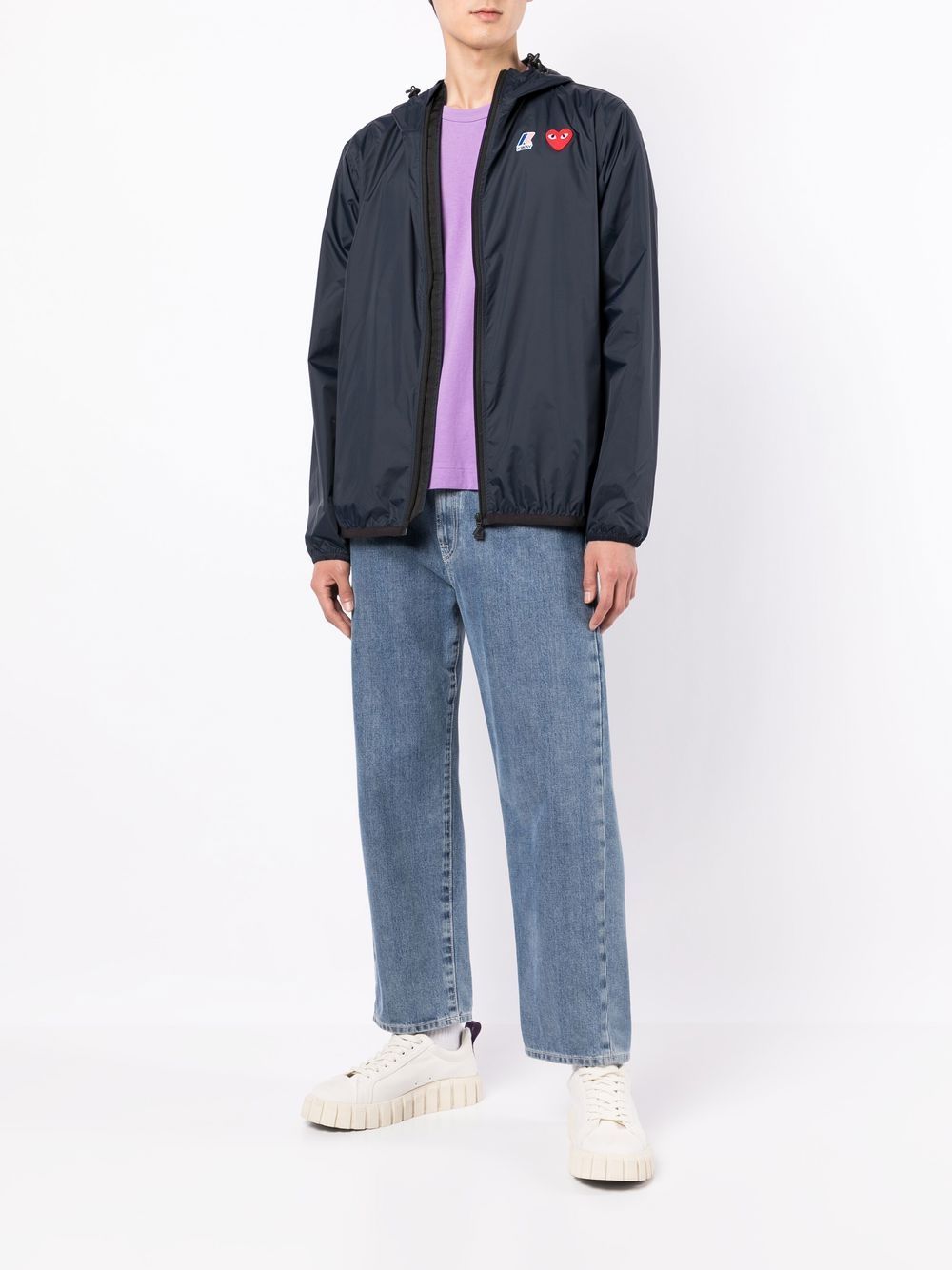 Comme Des Garçons Play x K-Way フーデッドジャケット | ブルー