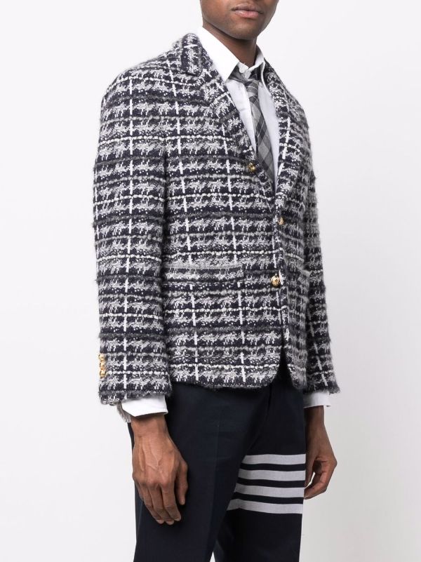 Thom Browne ツイード シングルジャケット | グレー | FARFETCH JP