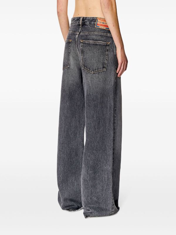 Diesel ダメージ ワイドジーンズ | グレー | FARFETCH JP